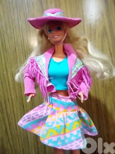 WESTERN FUN/SUNCHARM Barbie rare Mattel89 great doll+herown clothes=48