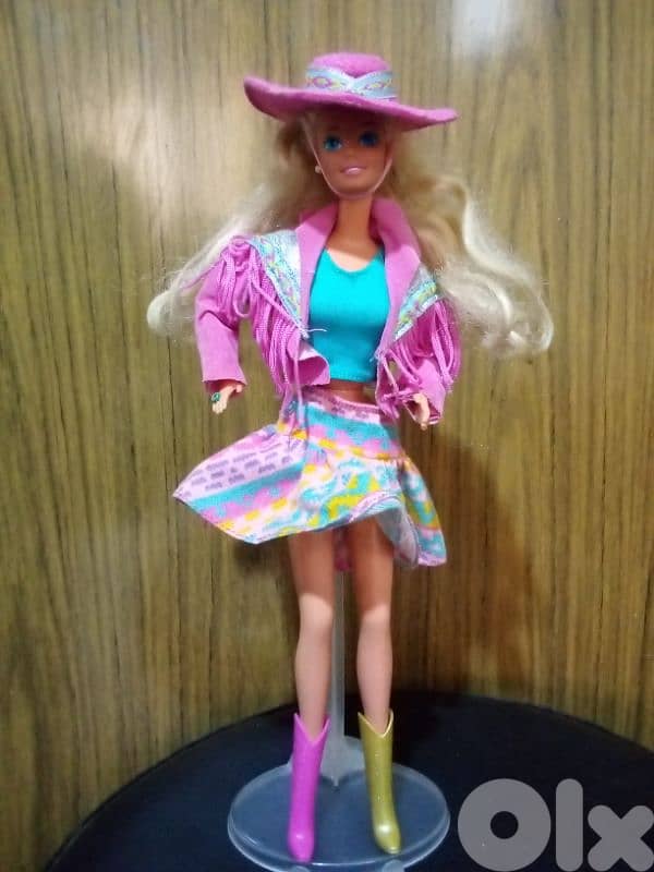 WESTERN FUN/SUNCHARM Barbie rare Mattel89 great doll+herown clothes=48 1