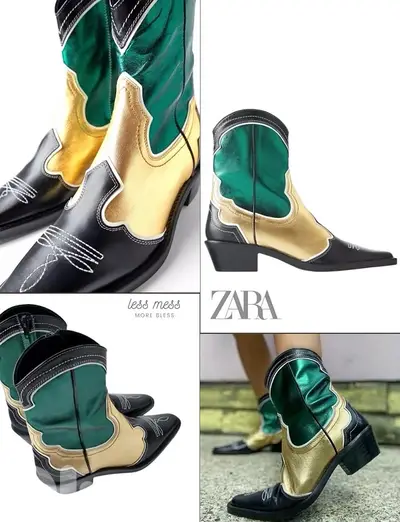 zara new real leather boots