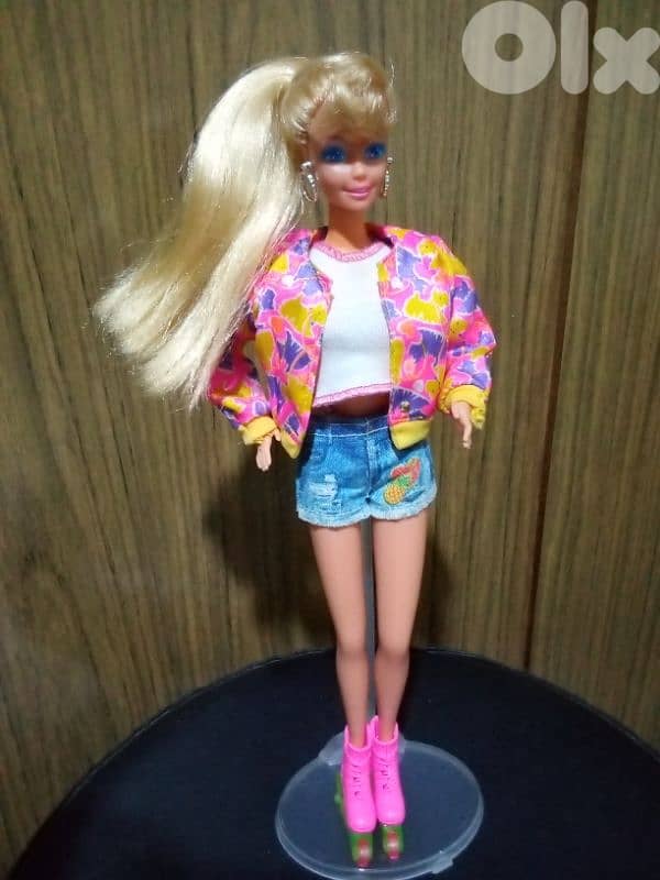 ROLLERBLADE Barbie Mattel91 Rare vintage +own Roller shoes great doll 0