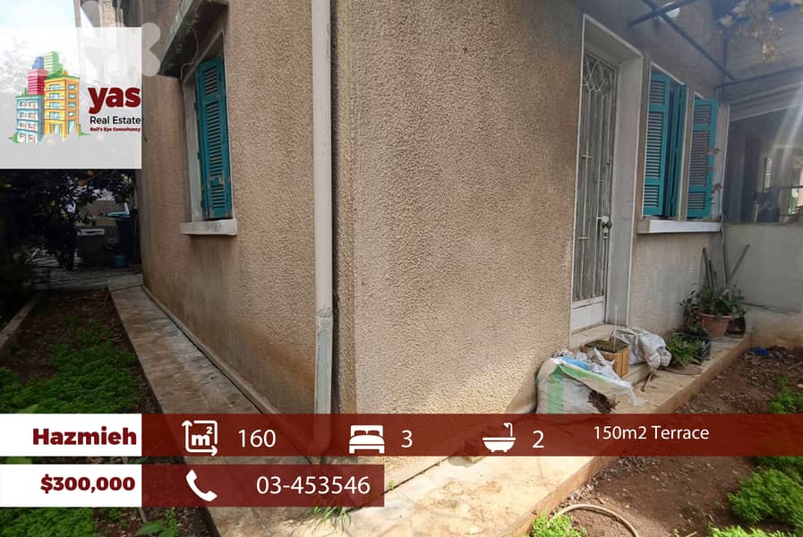 Hazmiyeh 160m2 | 150m2 Terrace | Mint Condition | Calm Area | AA/EL 0