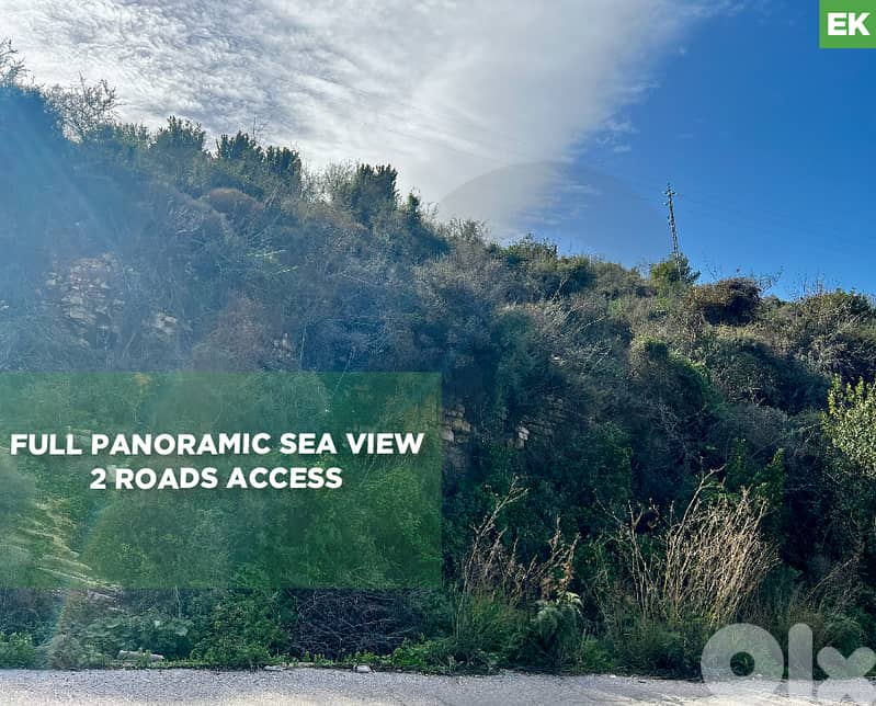 full panoramic Sea View, 2 roads Access, halat/ حالات  REF#EK132771 0