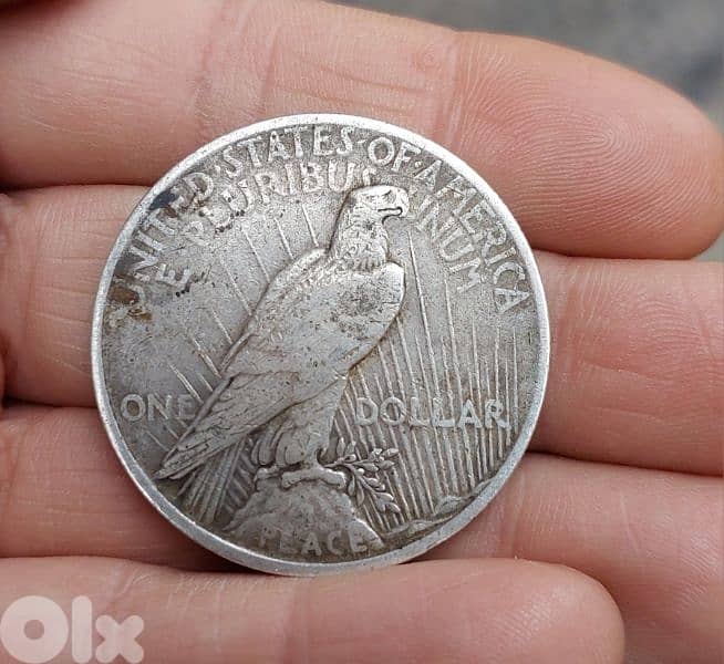 USA Peace Silver One Dollar Coin year 1922 wieght 26.5 grams 1
