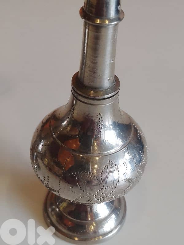 Vintage Handmade Brass Rose Water Sprinkler, Indian Design 4