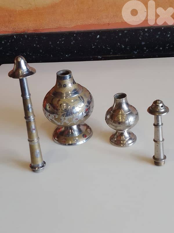 Vintage Handmade Brass Rose Water Sprinkler, Indian Design 5