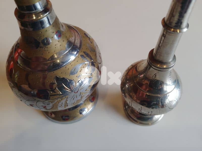 Vintage Handmade Brass Rose Water Sprinkler, Indian Design 8