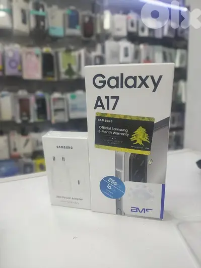 Samsung Galaxy a17 256GB cover + adapter