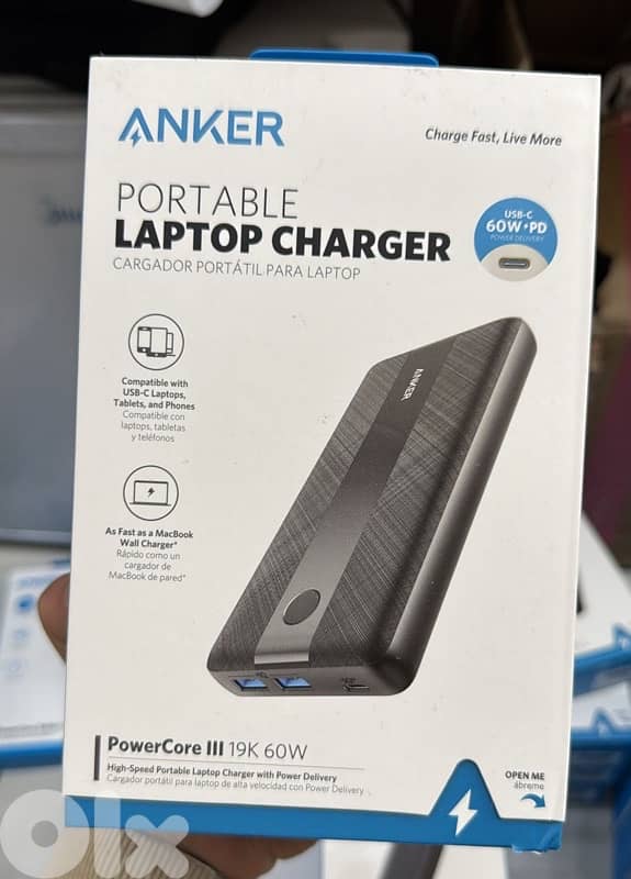 Anker portable laptop charger powercore III 19k 60w 0