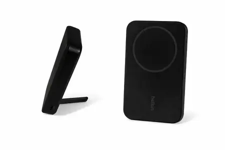 Sleek black Belkin MagSafe charger