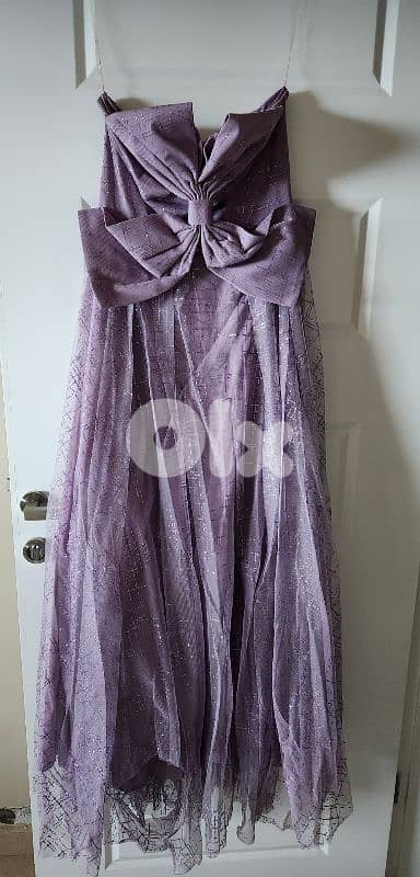 purple stapless dress 0