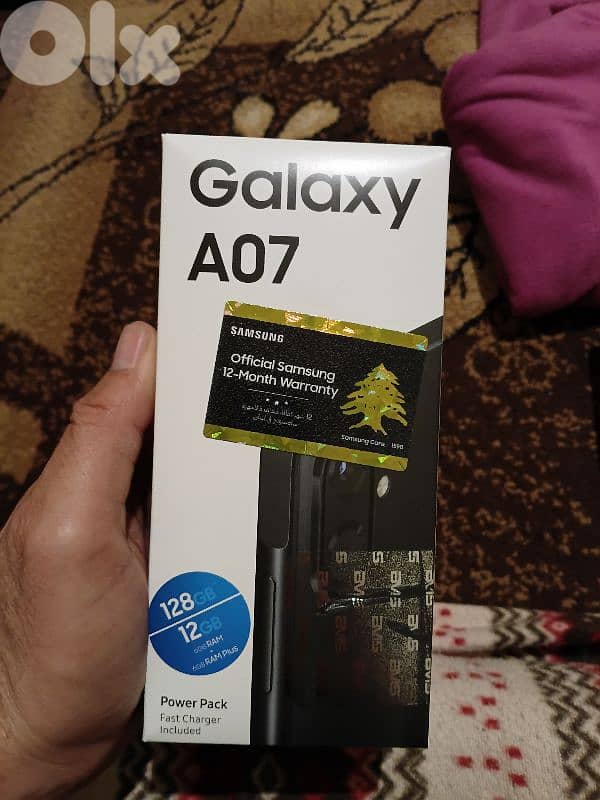 samsung a07 full box 6/128 kafele sene mosta3mal kam yom 5ay l ma5toum 0