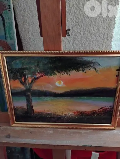 رسم زيتي على القماش