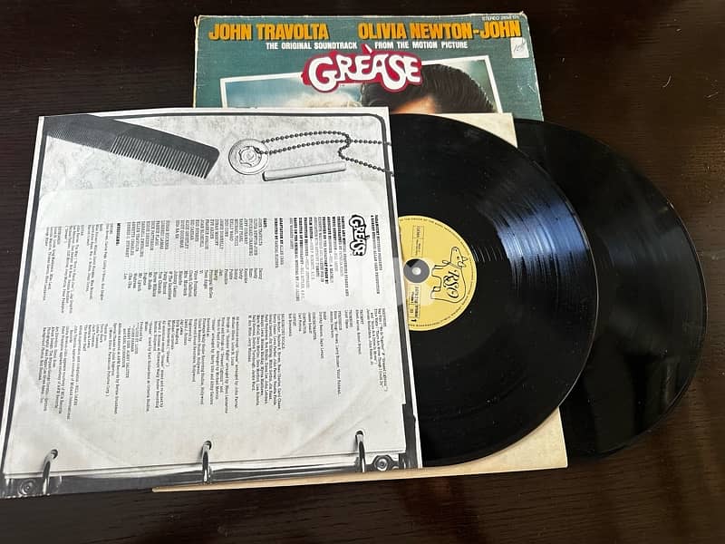 Grease - Original Movie Soundtrack, 1978 Double Vinyl LP Record Album 1