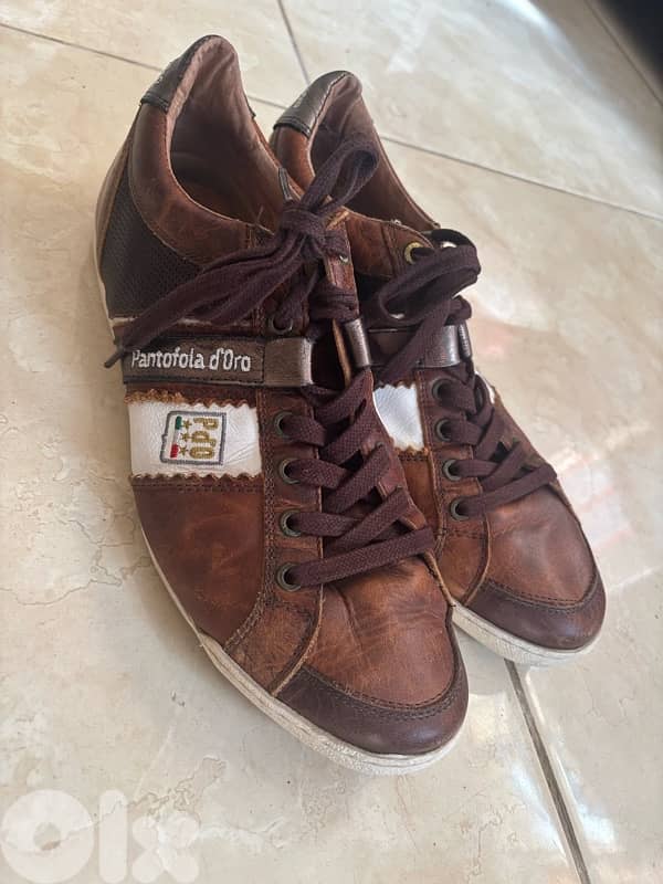 Pantofola d’Oro Italian Leather Sneakers - Size 46 (US 12) 0
