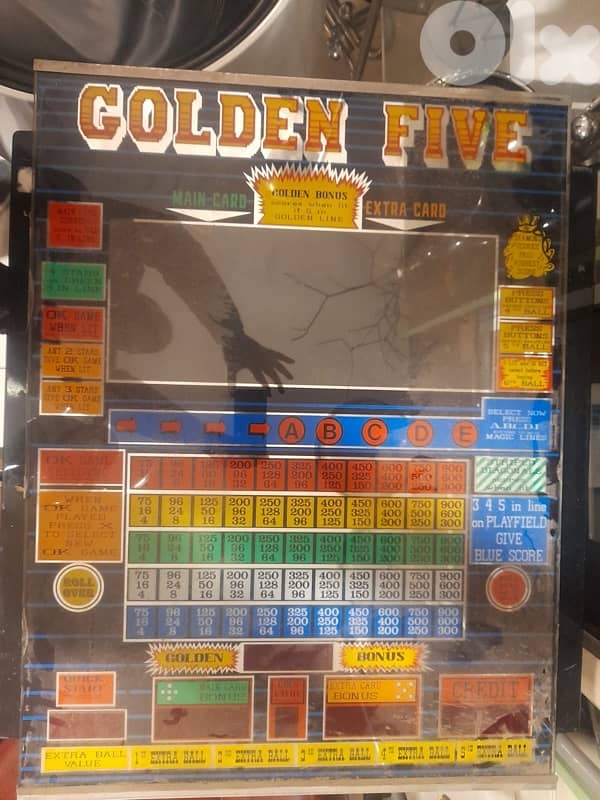vintage 89s 90s poker machine glass for decoration 1