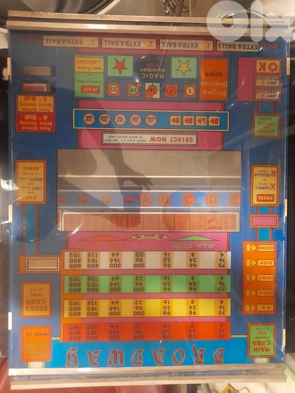 vintage 89s 90s poker machine glass for decoration 2