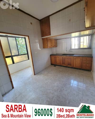 140 sqm Apartment For Sale in Sarba صربا with Sea & Mountain View