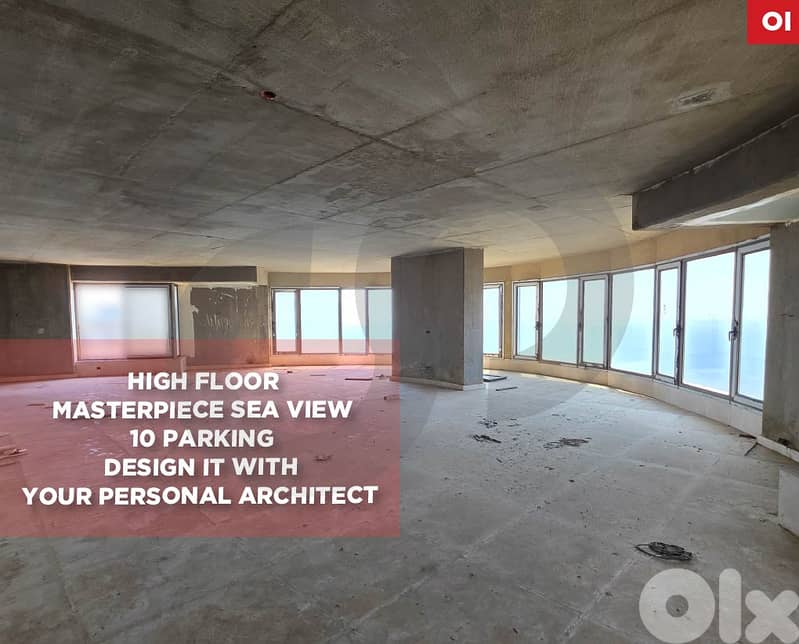 Masterpiece Sea View | High Floor in rawche/الروشة REF#OI123710 0