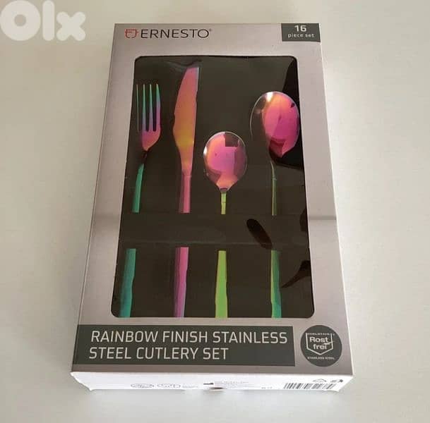 ernesto stainless steel cutlery set 16pc 0