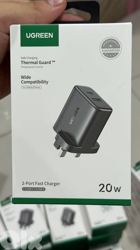 Ugreen 20w 2-port Fast charger 3pin black x227 0