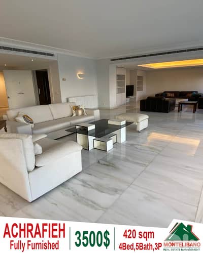 420 sqm Apartment For Rent in Achrafieh أشرفية with City View