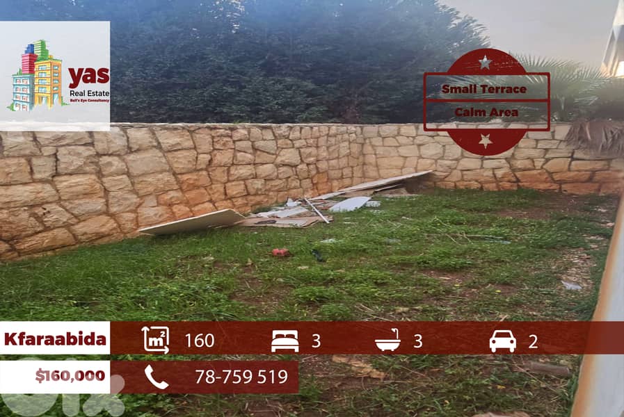 Kfaraabida 160m2 | Terrace | View | Private Street | Calm Area | RMK 0