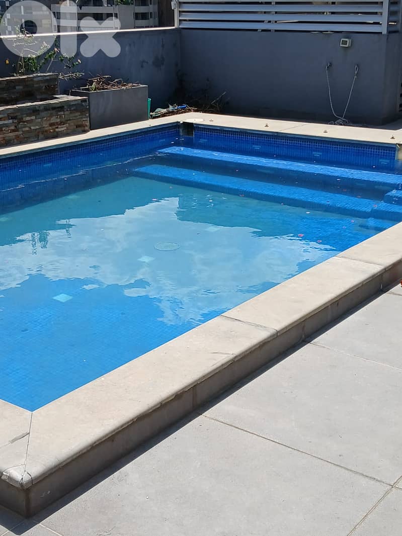 PRIVATE POOL 4 MASTER BEDS DUPLEX IN HAZMIEH PRIME + TERRACE, (HAR-276 0