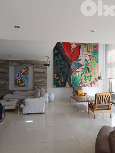 PRIVATE POOL 4 MASTER BEDS DUPLEX IN HAZMIEH PRIME + TERRACE, (HAR-276