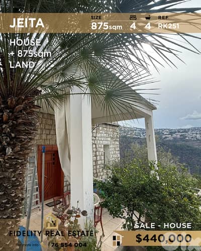 House for sale in Jeita RK251 منزل للبيع في جعيتا House for sale in Jeita RK251 منزل للبيع في جعيتا