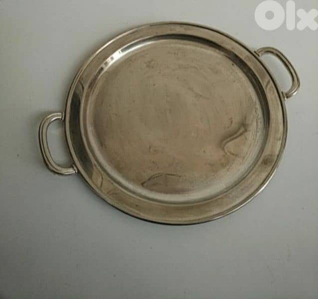 Old silver-plated tray plate (Made in Italy) - Not Nogotiable 0