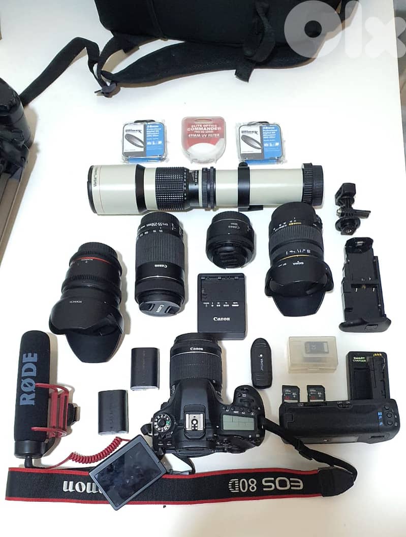 Canon D80 & 6 lenses 0