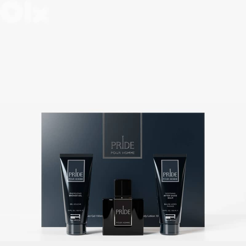 Rue Broca Pride Homme Gift Set (EDP 100 mL + Shower Gel 100 mL + After Shave 100 mL) (Men) 0