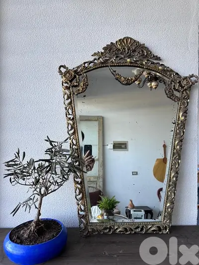 brass mirror