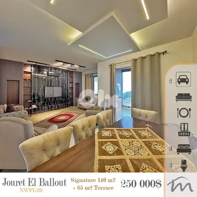 Jouret El Ballout | Signature 140m² + 65m² Terrace | Building Age 5