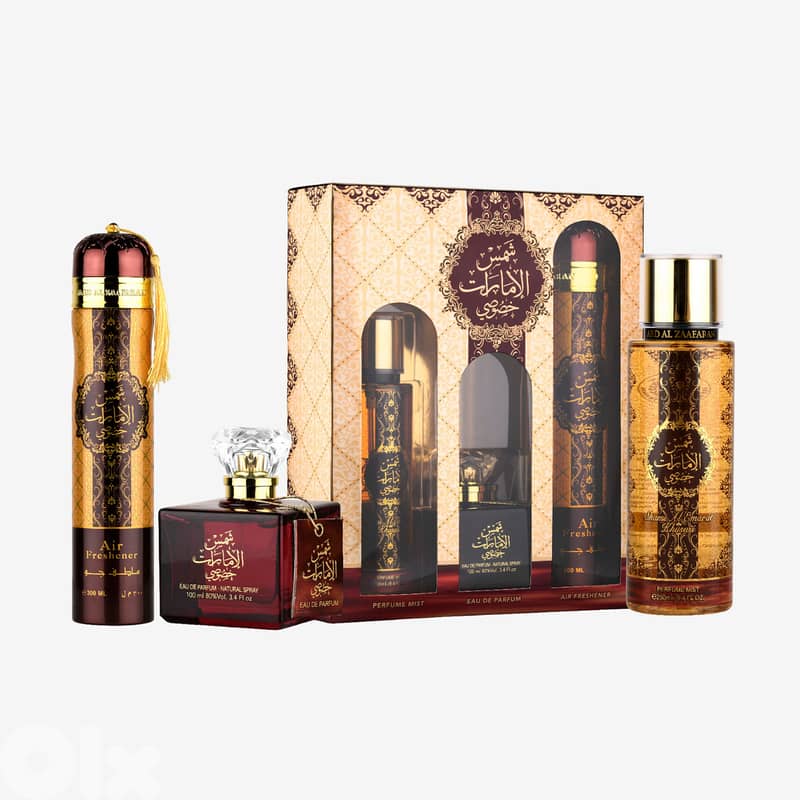 Lattafa Ard Al Zaafaran Shams Al Emarat Khususi Gift Set – Unisex 0