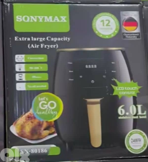 Air fryer 6 L used 1 time only 0