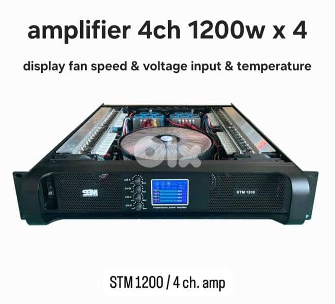 amplifier 1200w x 4 (new in box) 0