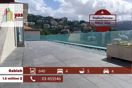 Rabieh 640m2 | Duplex | New | Classy Area | Panoramic View | PM/CL