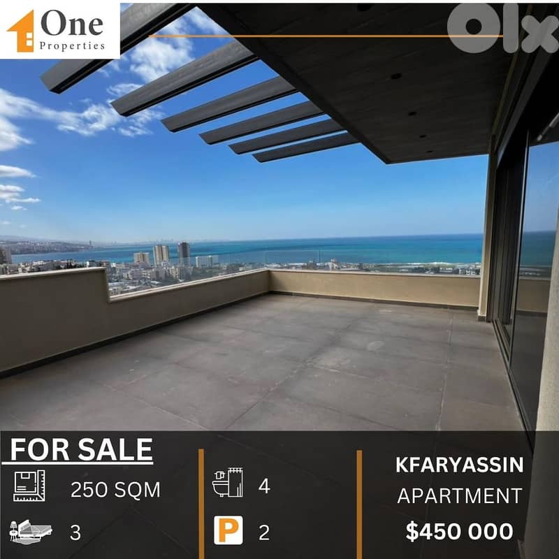 APARTMENT FOR SALE IN KFARYASSINE 0