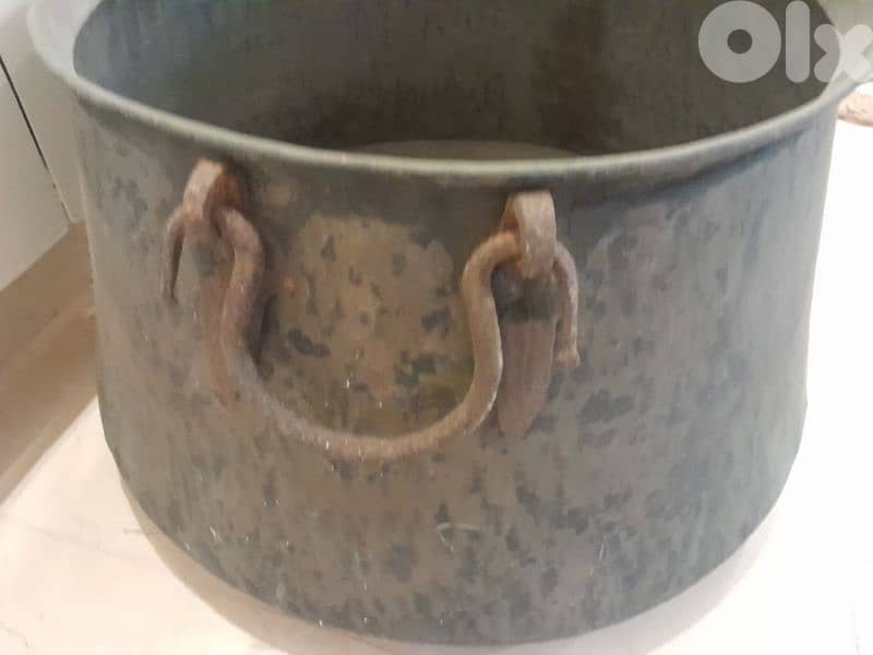Large Handmade Aleppian Copper Cauldron – Solid Copper 0