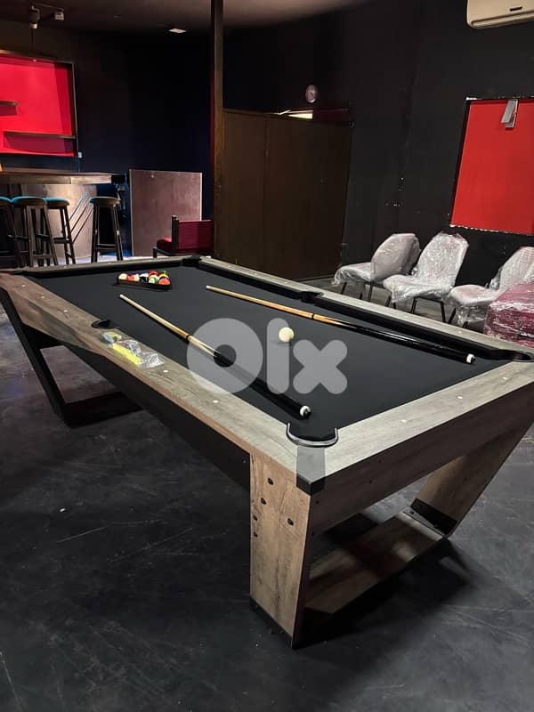 Pool table 8 FT Modern Black cloth 0