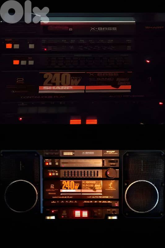Vintage XBass BoomBox with original remote control  Since 1980 قديم 5
