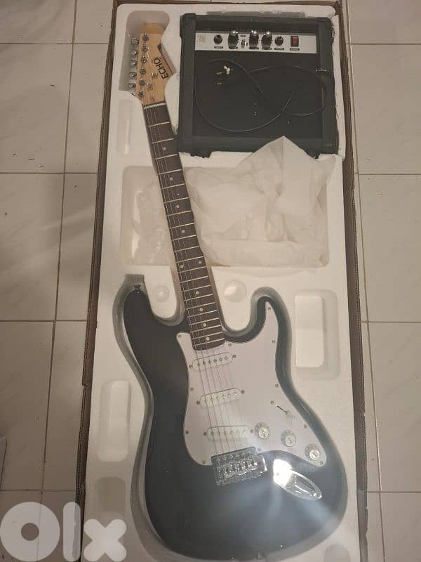 electric guitar and normal guitar 0