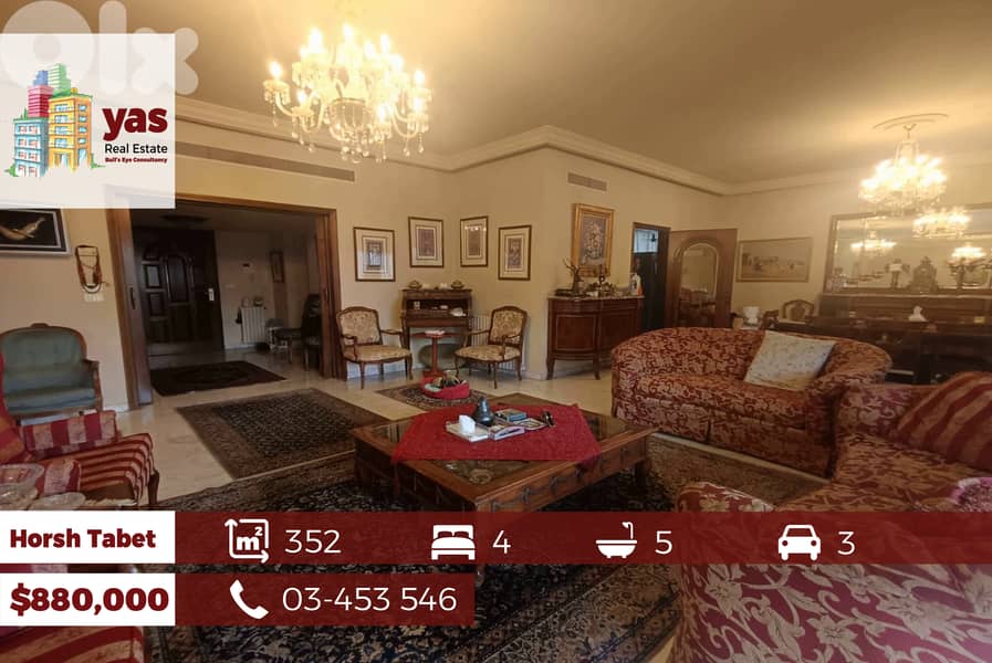 Horsh Tabet 352m2 | Classy Area | Full Floor | Panoramic View | AA 0