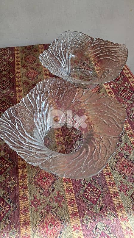 1970 Metsa forest art big glass bowls 0