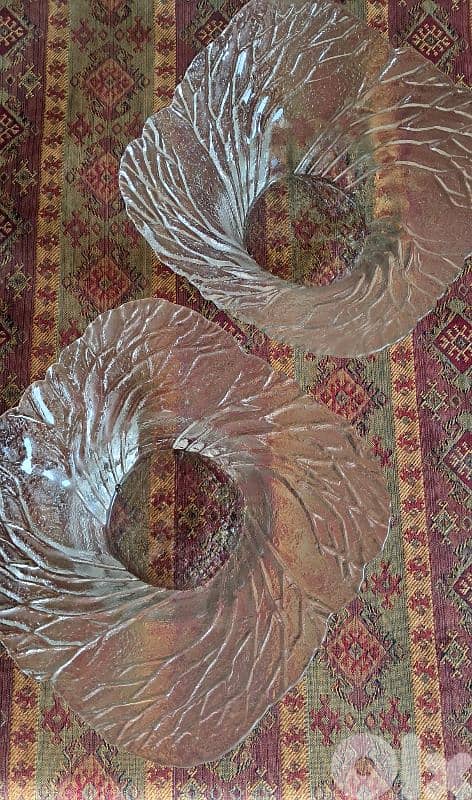 1970 Metsa forest art big glass bowls 3