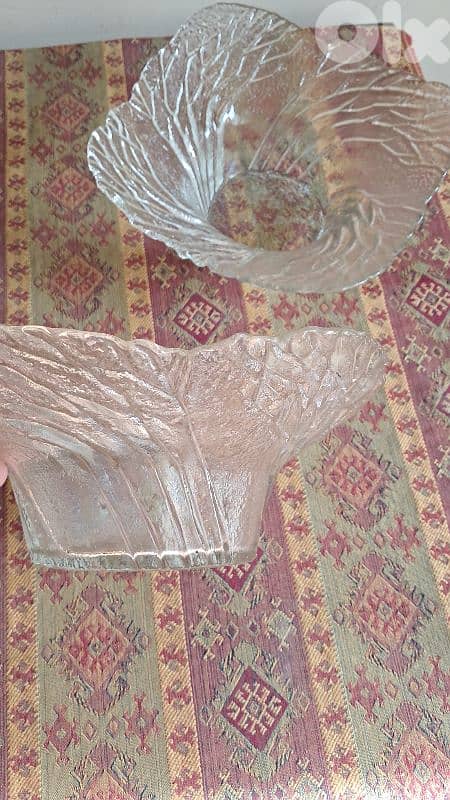 1970 Metsa forest art big glass bowls 4