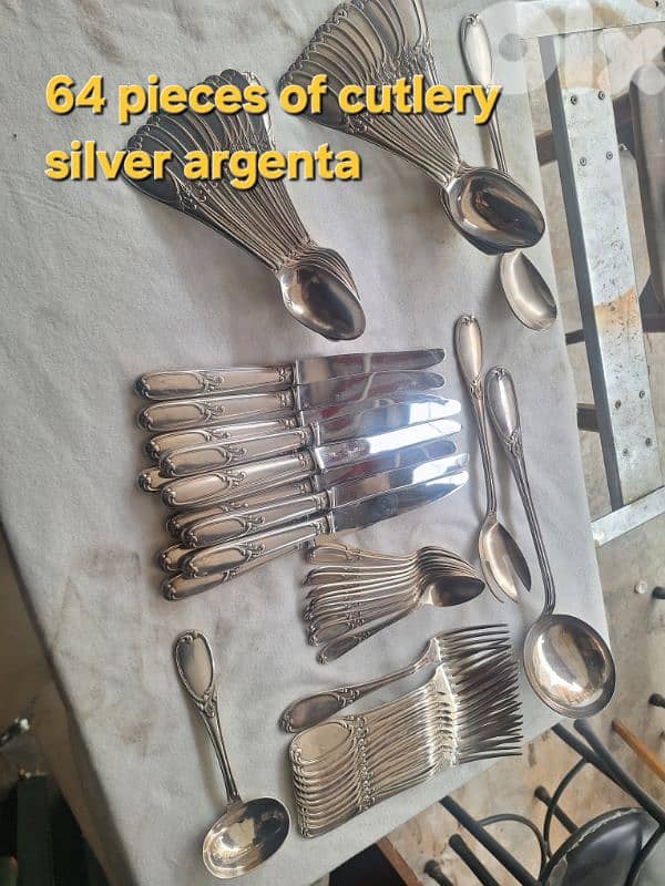 cutlery set argenta Germany 64 pieces silver plated 0