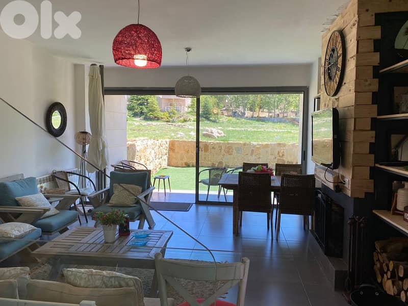L14111 - Furnished Triplex Chalet With Garden For Rent In Laqlouq 2
