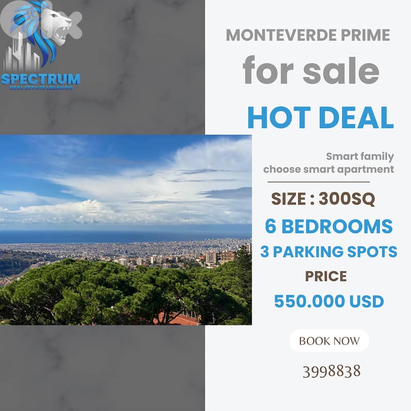 6 BEDROOMS IN MONTEVERDE SPACIOUS /3 PARKINGS / 2 CAVES  , (MO-282) 0